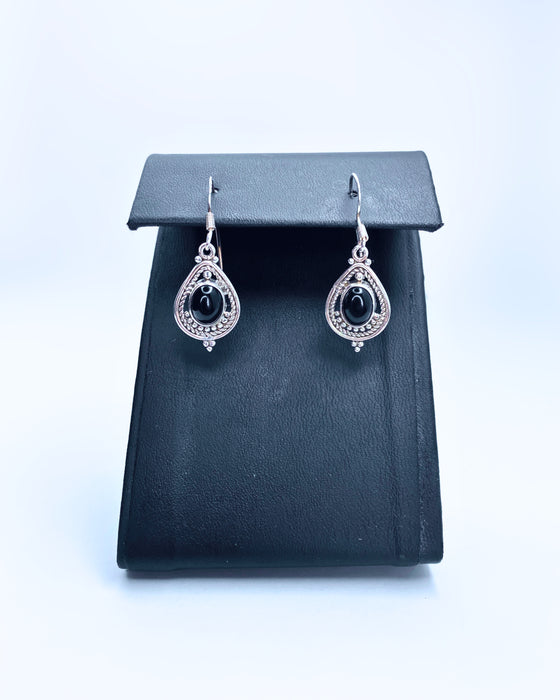 Black Onyx Sterling Silver Earrings