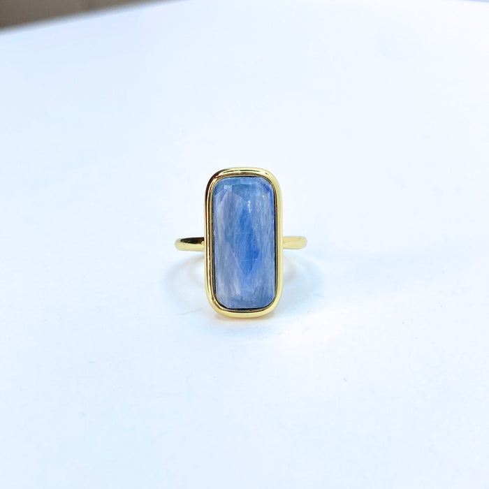 Faceted Kyanite Ring