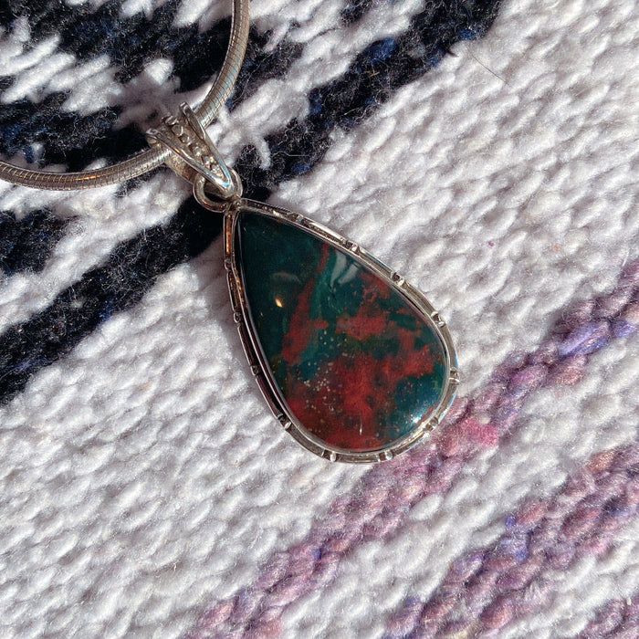 Dragon's Blood Sterling Silver Pendant