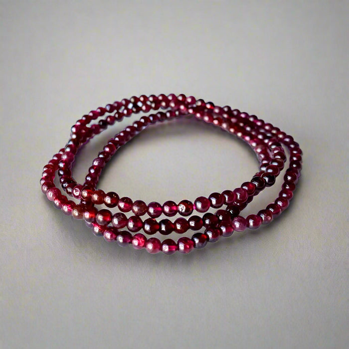 4mm garnet bracelets