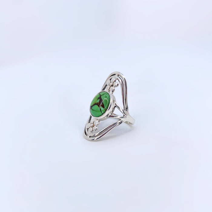 Green Turquoise Ring Sterling Silver