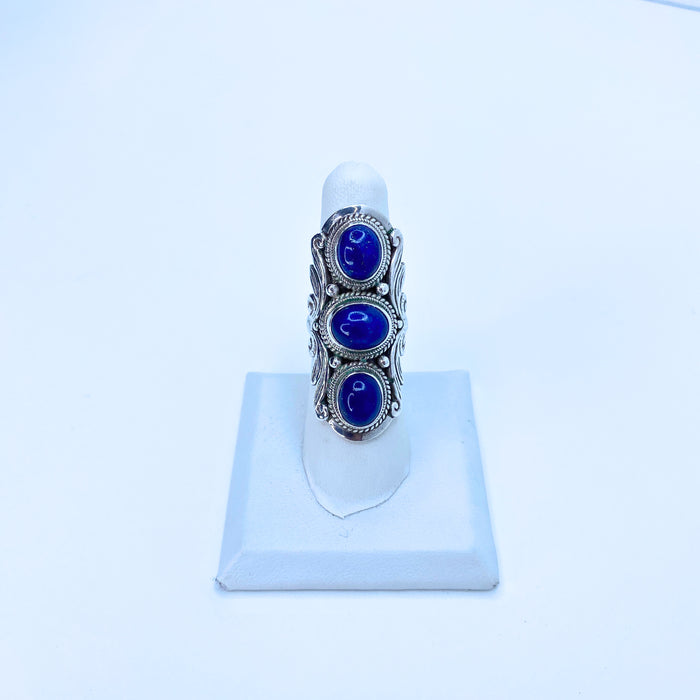 Lapis Lazuli Sterling Silver Statement Ring