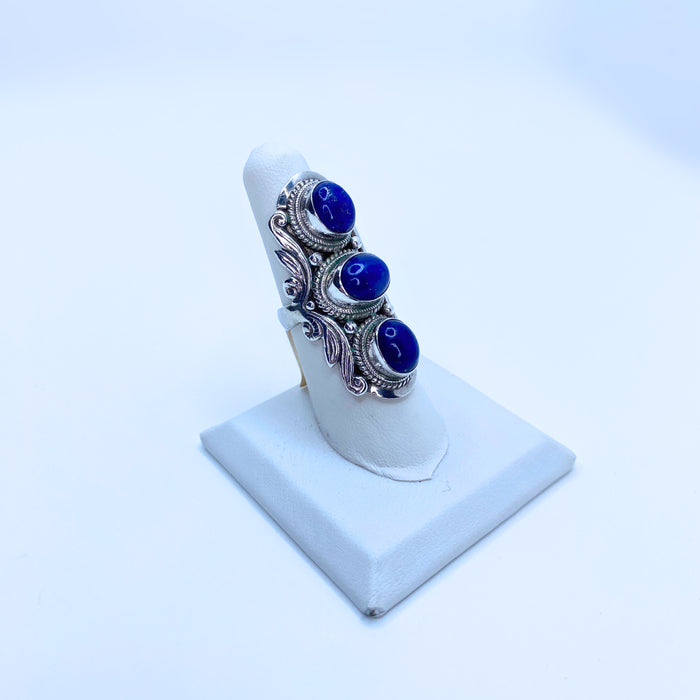 Lapis Lazuli Sterling Silver Statement Ring