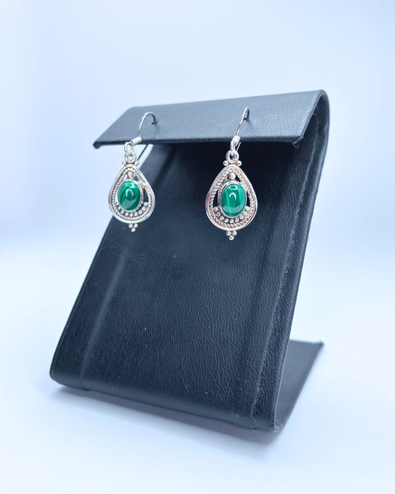 Malachite Sterling Silver Earrings