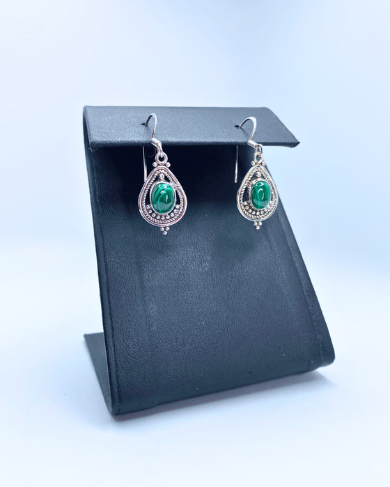 Malachite Sterling Silver Earrings