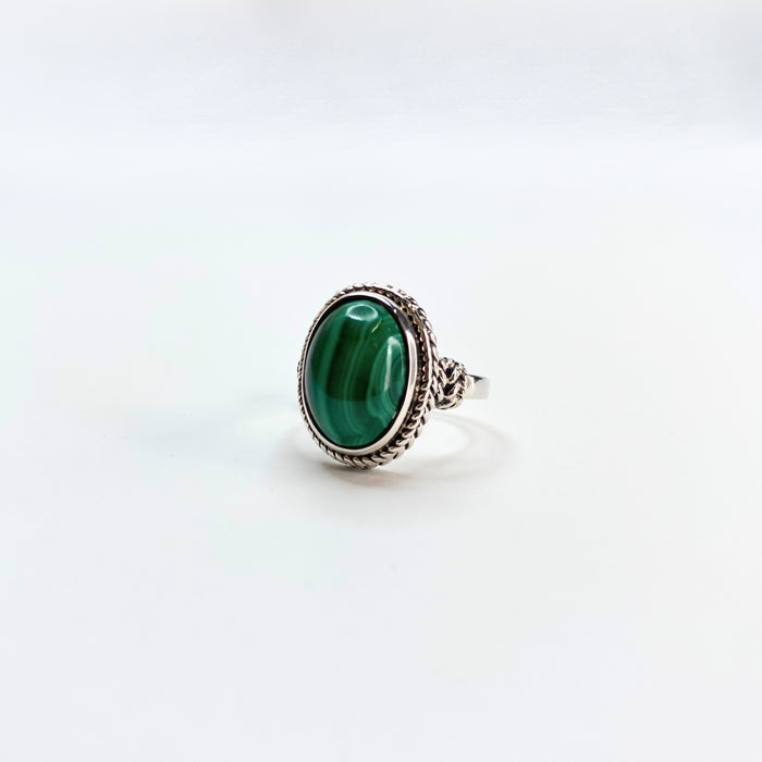 Malachite Sterling Silver Ring