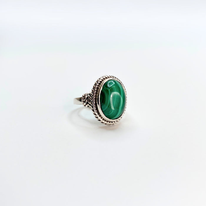 Malachite Sterling Silver Ring