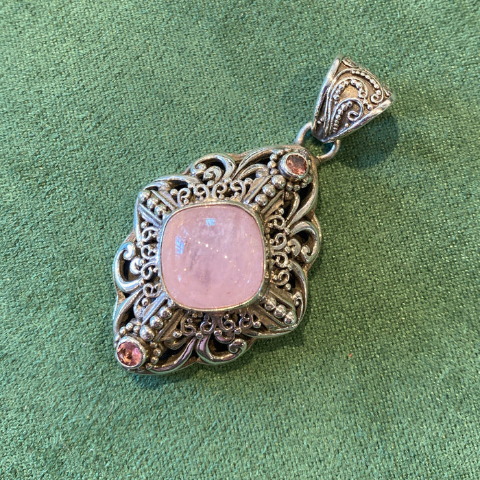 Morganite Sterling Silver Pendant