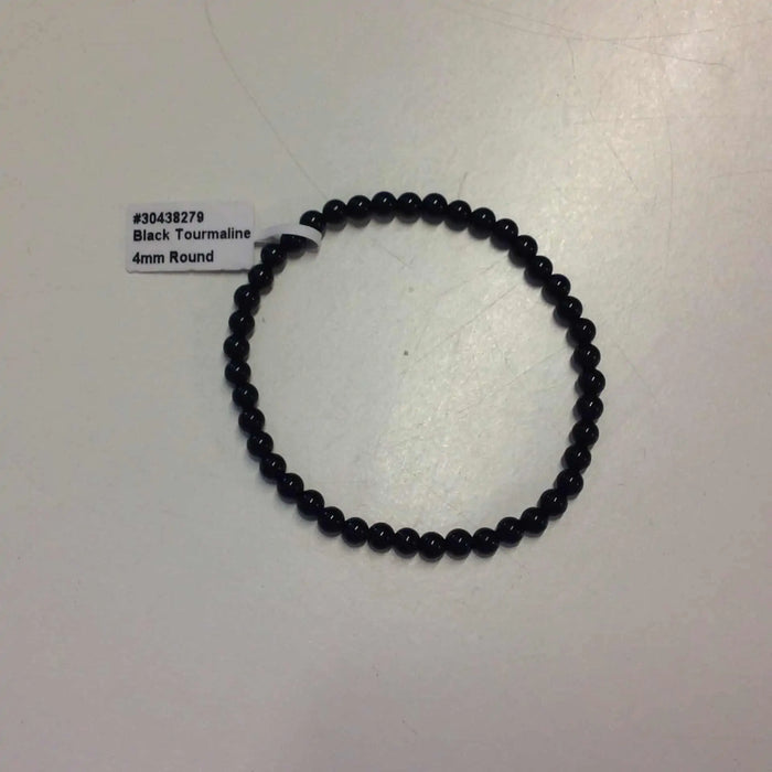 Black Tourmaline 4mm Bead Bracelet