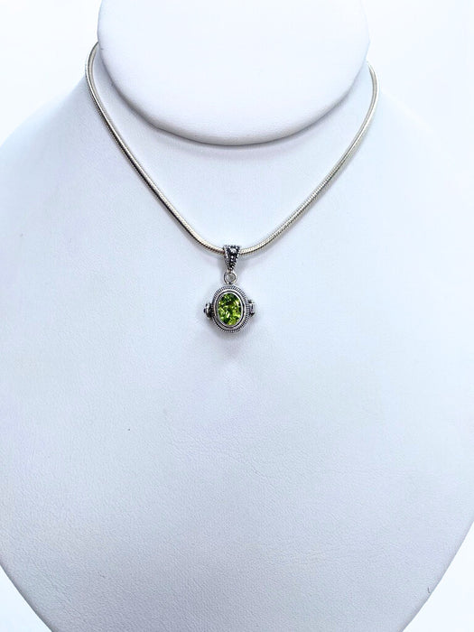 Peridot Poison Locket Sterling Silver