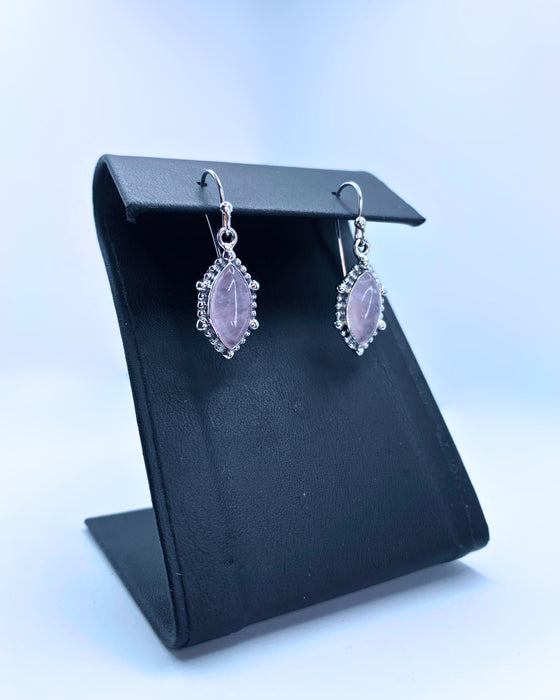 Rose Quartz Marquise Earrings