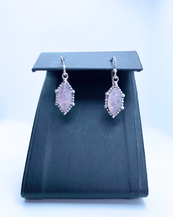 Rose Quartz Marquise Earrings