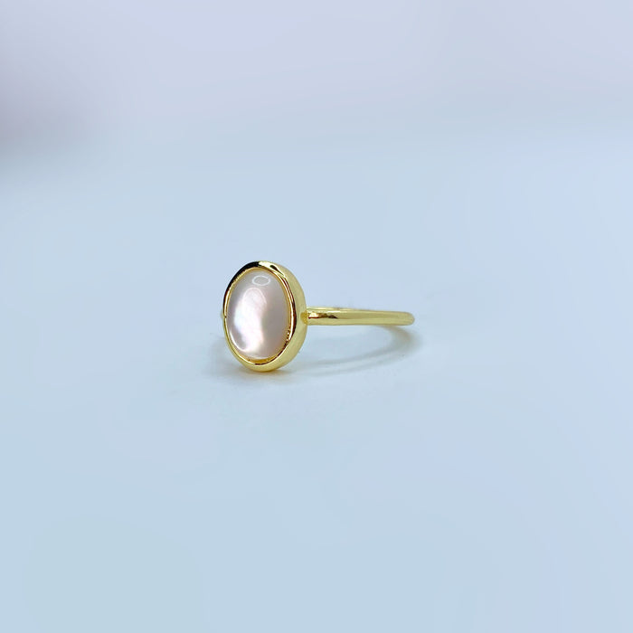 Rose Quartz Oval Ring