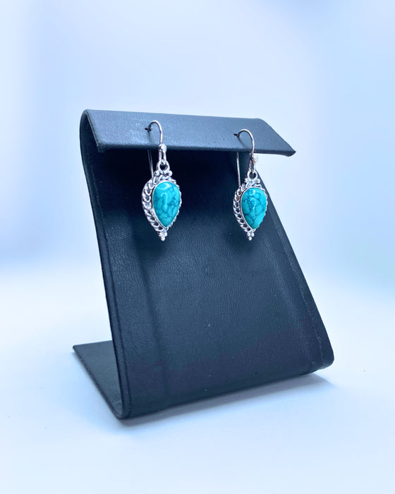 Turquoise Inverted Tear Drop Earrings